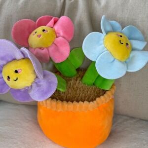 Flower Plush Toy Plant Pot Decor Kids Room Colorful‎ Flowers Ages 3+